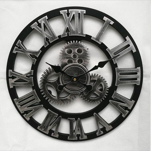 New Large Wall Clock Vintage Gear Clock