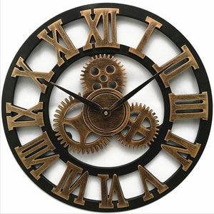 New Large Wall Clock Vintage Gear Clock