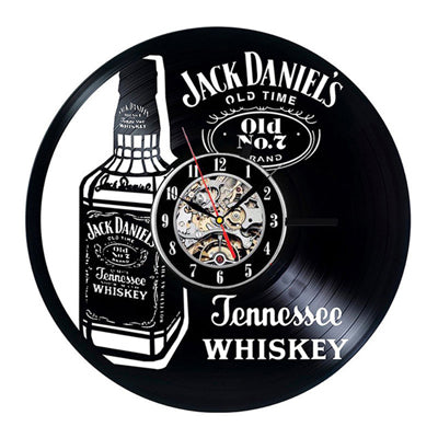A Bottle of Whiskey Beer Wall Clock with LED